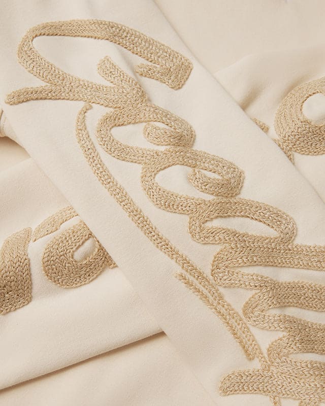Script Logo x Vanson Hoodie Cream